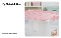 Plastic Storage Box with Lid Portable Transparent Storage Bin Odorless