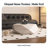 Faceted Pedestal Table Minimalist Design Living Room Furniture Modern Design Italian Inspired for Homeowners, Lounge Area
