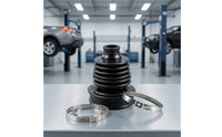 Ribbed CV Axle Boot with Clamps Flexible CV Boot Kit with Clamps Wear Resistant Bellows Seal Dustproof for Mechanics