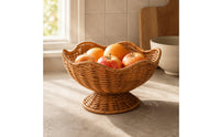 Rattan Fruit Basket Airy Weave Woven Fruit Basket Breathable