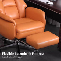 Reclining Computer Chair Support Padded Armrests for Executives, Students