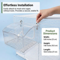 Bird Bath for Cage, Multi-functional Bird Bath Tub, Parrot Bath Tub Bird Water Bowl, Budgie Shower F - Image 7