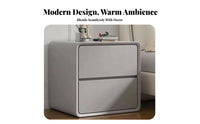 Drawer Nightstand Minimalist design 2-Drawer Nightstand Multi-Purpose for Adults