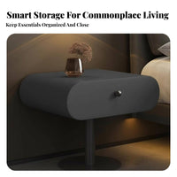 Single-Drawer Pedestal Nightstand Minimalist Design Bedside Table Designer