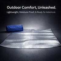 Camping Sleeping Mat, Aluminum Foil Foam Roll Mat for 1-2 People, Lightweight Beach Picnic Mat - Image 2