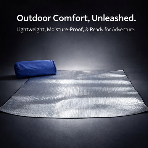 Camping Sleeping Mat, Aluminum Foil Foam Roll Mat for 1-2 People, Lightweight Beach Picnic Mat - Image 2