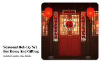 Seasonal Holiday Couplets Set, Fu Character, Horse Year, Door Decoration, Gift Pack