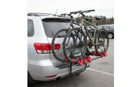 Universal Fit Trunk Mount Bike Rack Heavy Duty Rear Car Cycle Holder Foldable Design Strap-on Bike Carrier for Outdoor Enthusiasts, Families, Road Trips, Travel, Camping