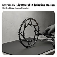 110BCD 4 Bolt Chainring 7-12 Speed Compatible Asphalt Bike Chainring 4 Bolt Cycle Chainwheel CNC Aluminum Alloy Single