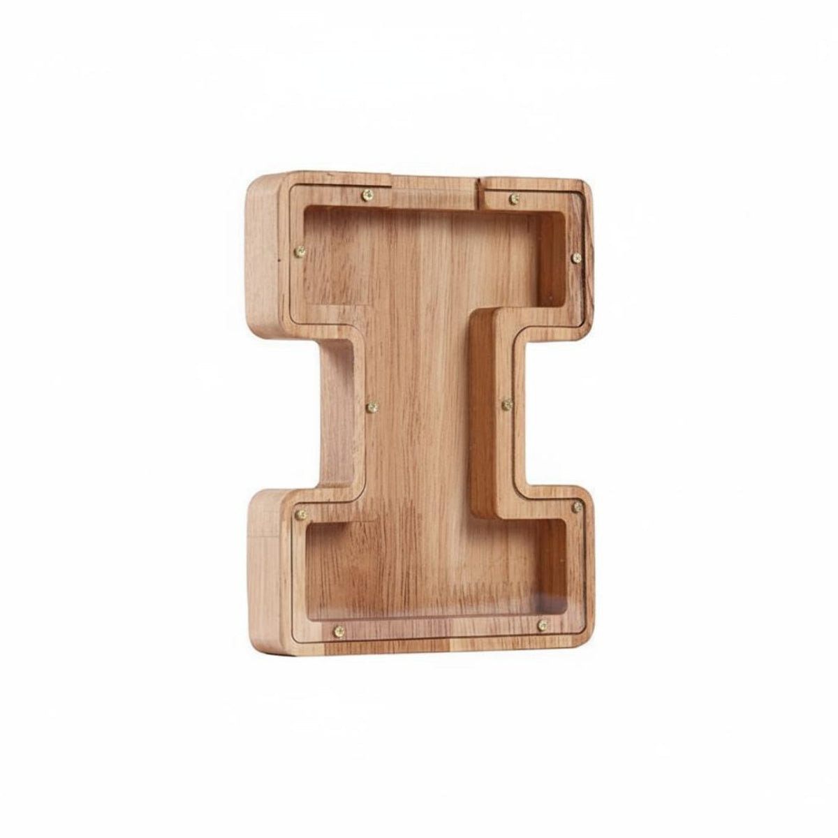 Wooden Letter Piggy Bank Natural Wood Alphabet Currency Box Creative Design