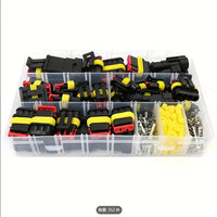 352PCS Automotive Connector Quick Disconnect Waterproof Terminals 1-4 Pin Connectors with Ratchet Crimping Tool
