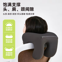 Memory Foam Nap Pillow for Cervical Spine Protection, with Cover, for Office and Home