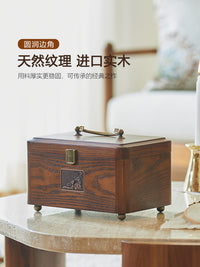 实木针线盒结婚高质量家用手提大号手工缝纫工具套装缝补收纳盒