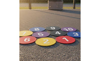 10 Pieces Numbered Flat Markers Flexible Numbered Training Discs Non-Slip Flat Point Markers for Coaches, Athletes