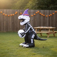Halloween Inflatable Self-Inflating Lighted Halloween Dino Quick Inflation