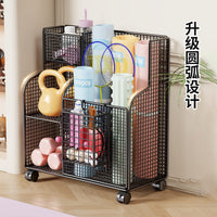 Yoga Mat Storage Basket with Wheels for Sports Equipment