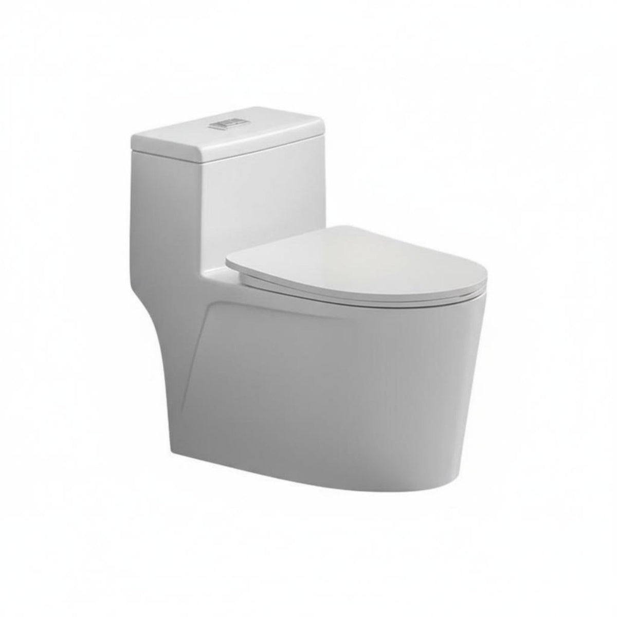 Easy to Clean single-Piece Siphonic Toilet Water-Saving Ware Modern Design Bathroom Fixture Soft-Close Seat for Homeowners, Families, Renovators, Restroom, Home, Powder Room