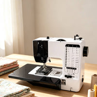 Electric Sewing Machine Easy to Use Tabletop Overlock Stitching Appliance Compact Appliance for Beginners, Hobbyists