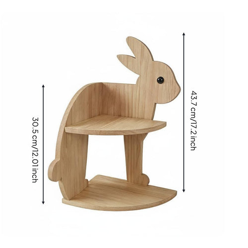 Rabbit Corner Shelf Decorative Bunny Storage Rack Multi Purpose for Children