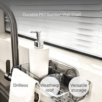 Suction Sink Organizer Rack, Draining Shelf, No-Drill