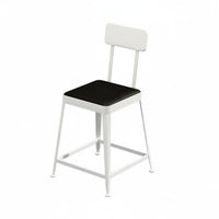 Round Pub Table with Backrest Stools factory-inspired aesthetic for Balcony, Dining Room