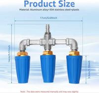 High Pressure Water Gun with Four Rotating Nozzles, 4000 PSI