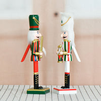 25cm Slim Circus Nutcracker Soldier Wooden Figurine Christmas Decoration