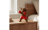 Resin Animal Figurine with Boxing Gloves | Sporty, Boxing Animal Statue, for Desk