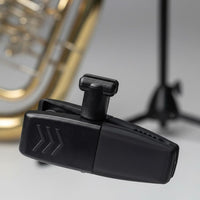 360 Degree Rotation Saxophone Audio Pickup Clip Scratch-Proof Saxophone Mic Mount Paint-Safe Brass Instrument Mic Holder Secure Grip for Musicians, Live Performance, Studio Recording, Stage