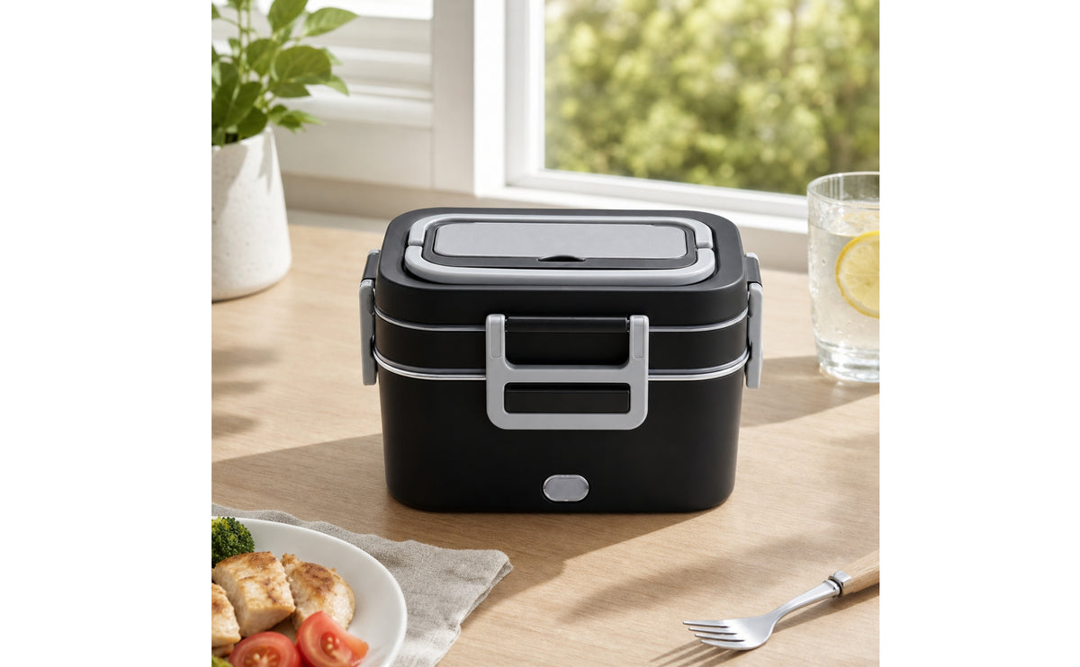 Heated Lunch Container Leak-Resistant Heated Lunch Box Spill Portable Food Warmer for Office Workers, Commuters, Car, Truck, Road Trips