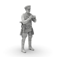 1/72二战俄军士兵1/64白模1/35小摆件微缩素体微型兵人3D打印模型