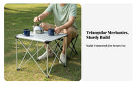 Collapsible Table and Chair Set Stable framework for Backyard, Campers, Families