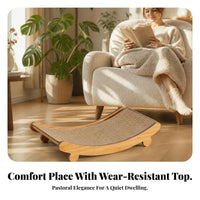 Spacious Cat Scratcher Bed Cozy Cat Scratching Lounge Long-Lasting Pet Furniture Woven Jute for Cats, Kittens, Living Room, Home