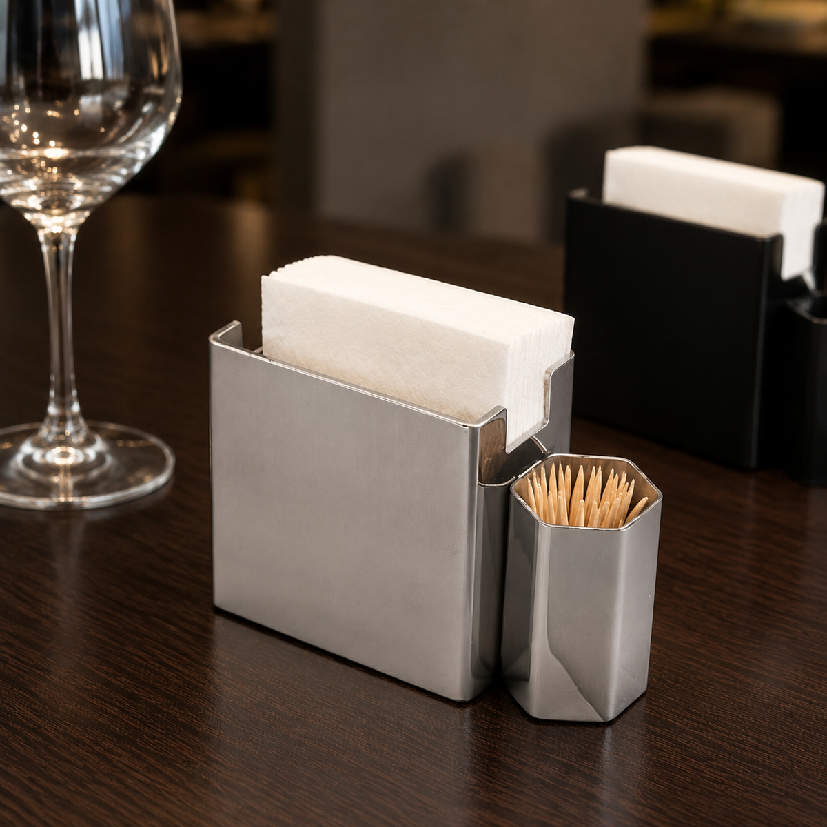 Napkin Holder, Napkin Stand, Gold, Stainless Steel, Modern Design, For Dining Table, Cafe, Restaurant Compatible