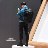 Photographer Miniature Scene Figure Hand-Painted for Desktop Decoration