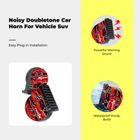 Two-Tone Waterproof Car Horn, 12V Powerful Universal Fit