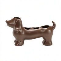 Dachshund-Shaped Toothbrush Holder Whimsical Toothbrush Holder with Compartments Versatile Washroom Accessory for Kids, Vanity
