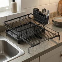Adjustable Dish Drying Rack Multifunctional Countertop Dish Storage Area Saving