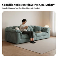 Fluffy-Like Design Channel-Tufted Sofa Modern Minimalist Design Couch High-Resilience Filling Living Room Seating Skin-Friendly Material for Apartment Dwellers, Homeowners, Young Adults, Small Areas, Home, Lounge Area