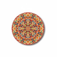 Bohemian Style Placemat Decorative Bohemian Style Drink Mat Colorful Patterns Round Mandala Cup Mat for Cafe