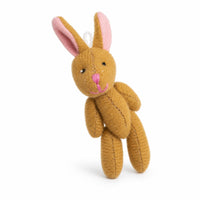 Small Stuffed Bunny with Hanging Cord Mini Bunny Keychain Pendant Embroidered Stuffed Pendant Cute for Keys