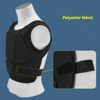 Segmented Combat Arts Chest Protector Impact Resistant Padded Chest Guard Sleeveless Sparring Vest with Adjustable Strap Shock Absorbing for Fighters, Combat Sports
