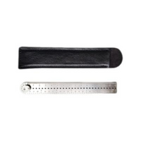 Metal Ruler, Multifunctional Measuring Tool, Drawing Compass, Metric & British Scales, Portable for School, Office, Engineers
