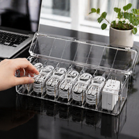Large Cable Tidy Box, Cable Management Organiser with Internal Dividers, PET Cord Organiser for Desk & Drawers, Home Office Solution
