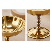Stemmed Stainless Steel Dessert Cup Shiny Dessert Cup with Pedestal Shatterproof Dish Reusable for Cafes, Hosts, Dinner Parties, Weddings