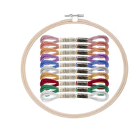 Embroidery Hoop with Thread Smooth Wooden Embroidery Hoop Easy to Use for Beginners