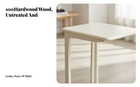 Rolling C-Shaped Table Completely wood Wood Construction C-Shaped Rolling Table