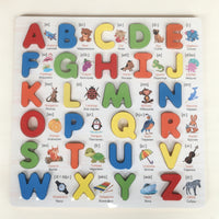 Educational Wooden Alphabet Puzzle with Letter Blocks Chunky Letter Blocks Interactive Matching Game Easy Learning for Homeschool