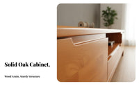 Solid Wood TV Cabinet Construction Nordic Design Media Cabinet Ample Storage Wooden TV Console with Legs for Bedroom