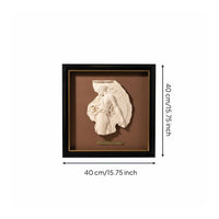 French Style Relief Wall Sculptural Raised Design Framed Sculpture Art Ready to Hang Vintage Wall Plaque for Entryway